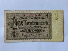 Banknote Germany 1 Rentenmark 1937-01-30 SN:N62526381