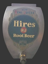 HIRES ROOT BEER 2 Sided Soda Fountain Syrup Dispenser - Stainless Steel