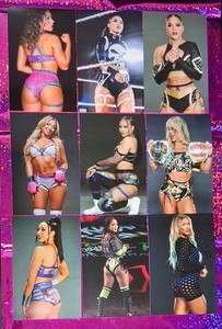 WWE female wrestling lot of 9 Glossy Photos 4x6