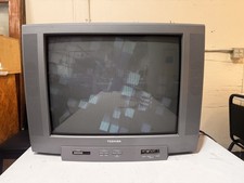 Toshiba 20A42 20in Stereo CRT Color TV w/ Matching TV Stand, Retro Gaming - 2003