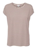 Damen Shirt Vero Moda Vmava Plain Top, Nostalgia Rose/Stripes, GrößE S