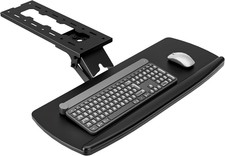 Keyboard Tray under Desk with Storage Drawer, Height Adjustable Keyboard Tray Sl