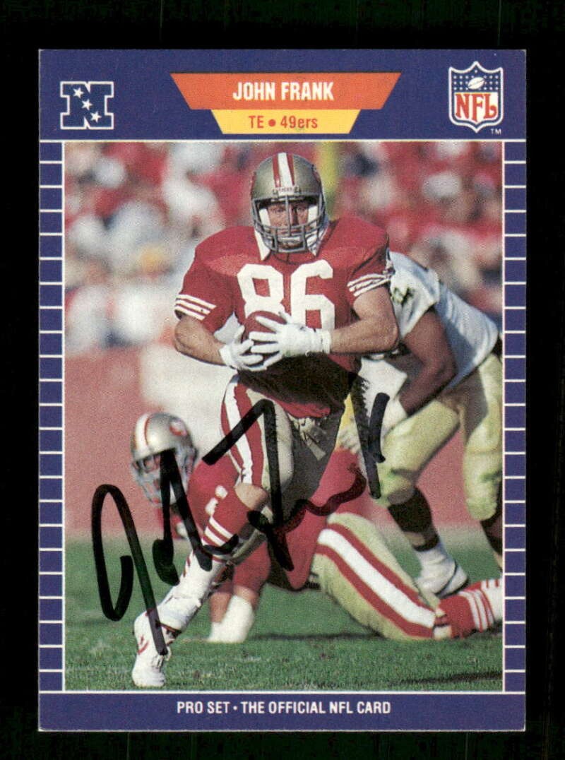 1989 Pro Set #375 John Frank RC signed autograph his only NFL card BXCP73