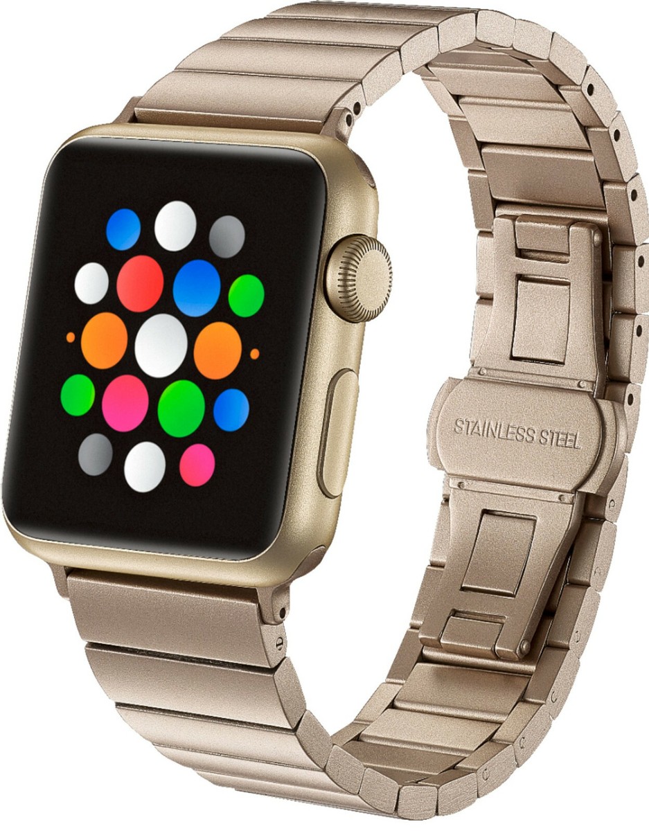 NEW Platinum MATTE GOLD Link Band for Apple Watch 38mm PT-AWB38GLB