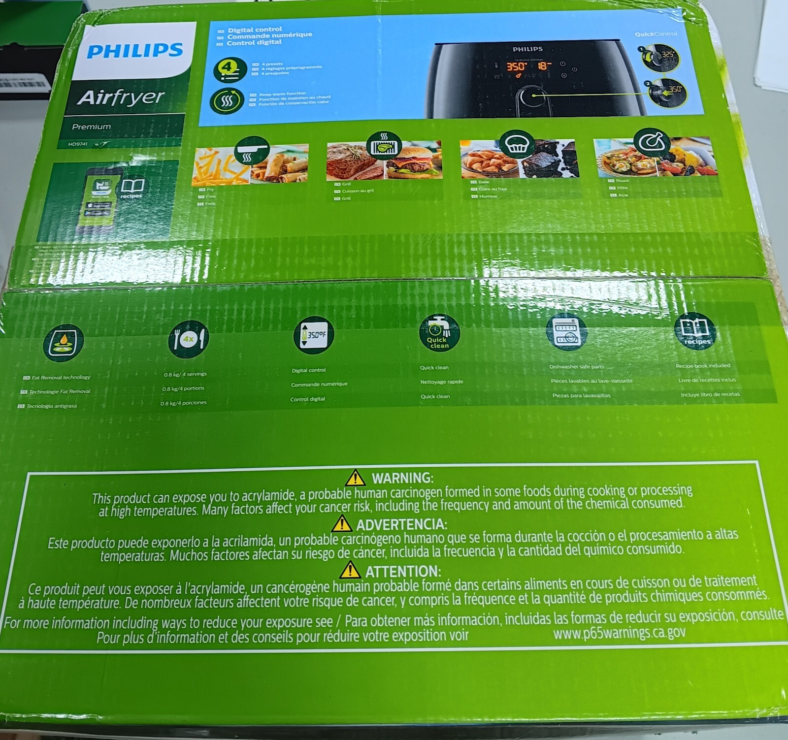 Philips HD9741/99 3 qt Digital Airfryer Black. NEW 75020087652 eBay