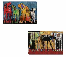 Best Friends & Looking for Trouble by Foster 2pc Canvas Giclee Set 16 in x 24 in