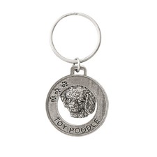 Creative Pewter Designs Toy Poodle Dog Pewter KeyChain, Key Fob, D144KC
