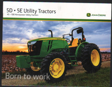 John Deere 5D and 5E, 45 - 100hp Utility Tractors Brochure Leaflet