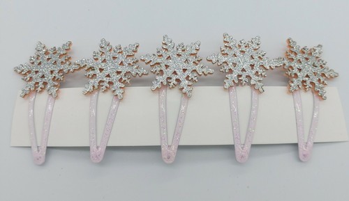 SNOWFLAKE hair clip 5pc - Picture 1 of 4
