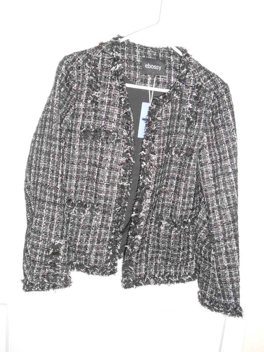 ジャケット Siyazu SIOT4100 Classic Tweed Jacket_Black Short Jacket made from sparkling Tweed | SLY010