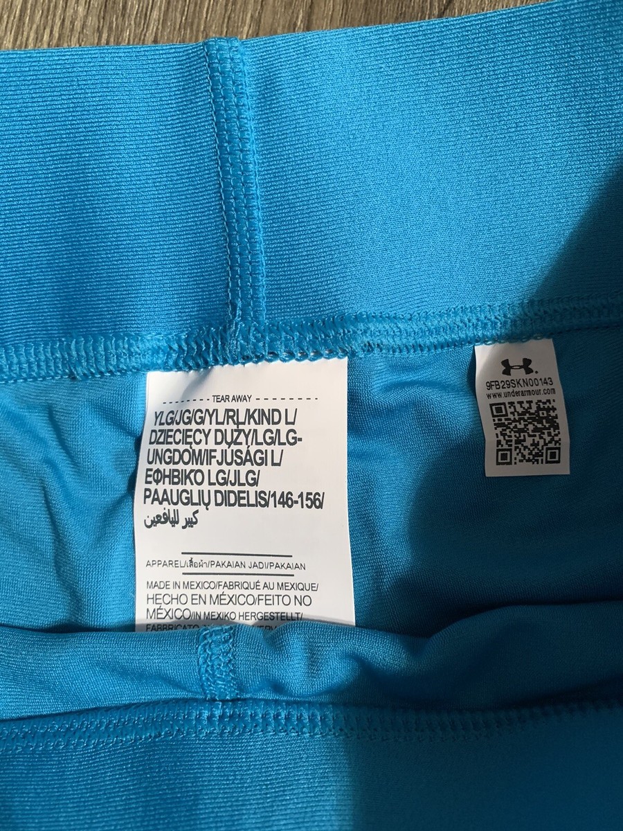 Under Armour Girls Capri Leggings Teal Green Size Youth Large YLG