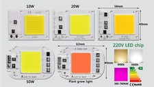 LED Chip COB 10W 20W 30W 50W white warm spectrum grow light lampwatt 110V 220V