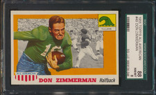 1955 TOPPS ALL AMERICAN FOOTBALL #49 DON ZIMMERMAN SGC 88 NM-MT 8