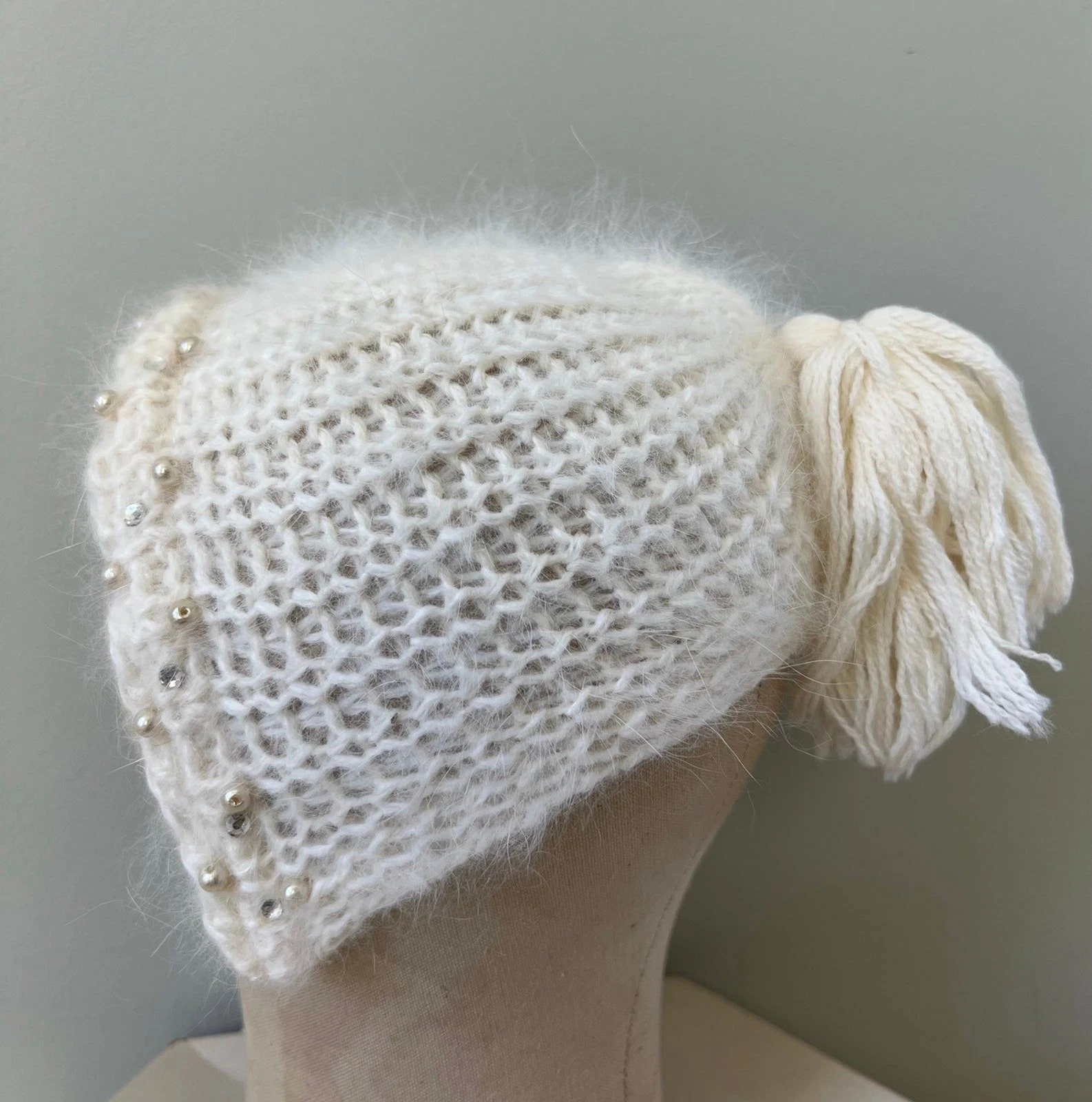 Infant Baby Handmade Cashmere Crochet Beanie Cap Hat Newborn Photography Display