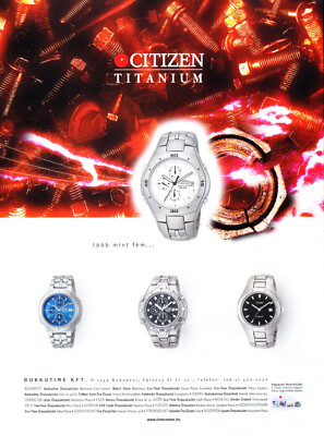 CITIZEN WATCH MAGAZINE promo ad #074 ORIGINAL 2000 ''NOT WATCH'' FOREIGN *PLAYBOY*