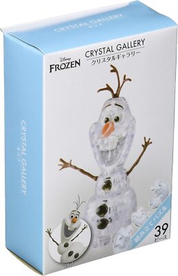 HANAYAMA Crystal Gallery Frozen Olaf 39 pieces 3D Plastic Puzzle Clear Color NEW