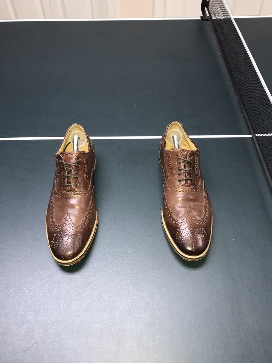 Cole Haan Brown Leather Wingtip Grand OS Men display picture 2