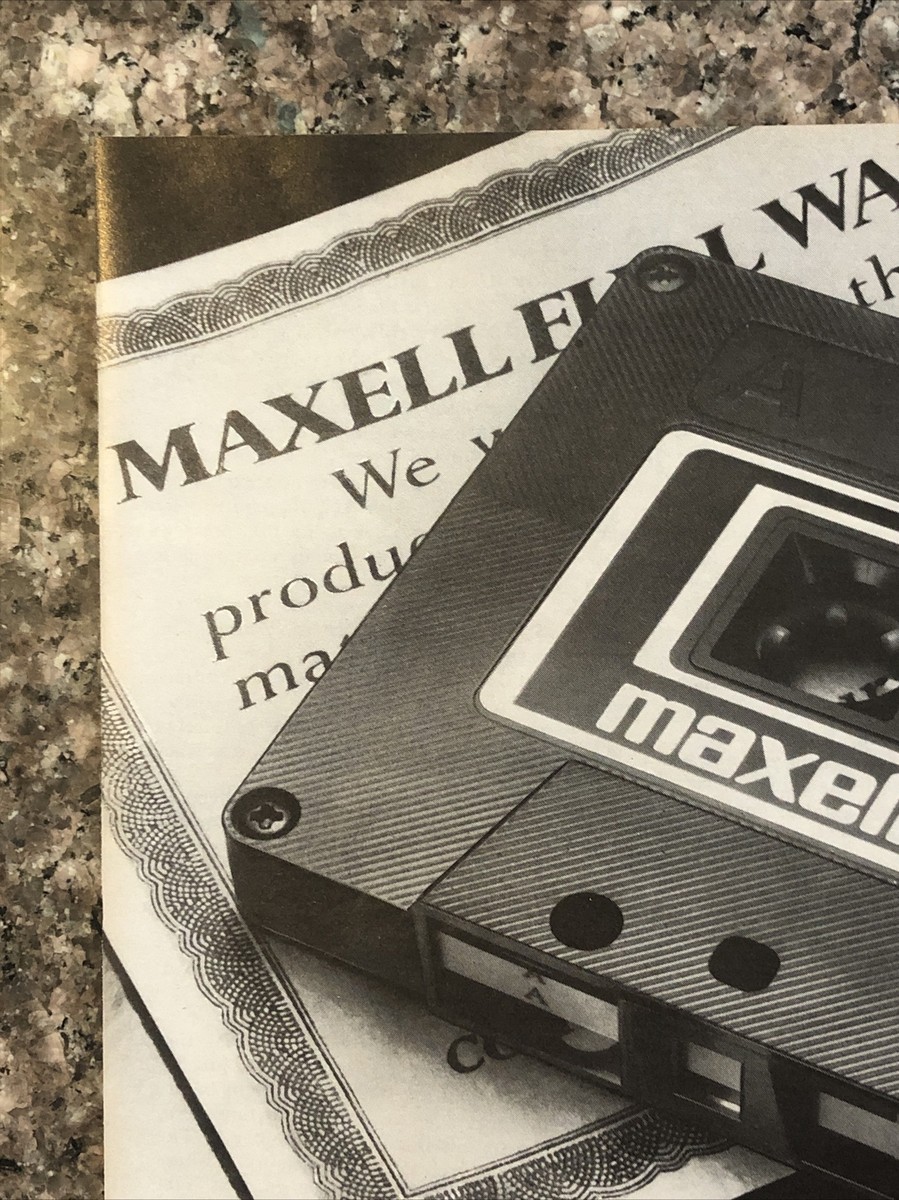 1979 Maxell Audio Cassette Tape PRINT AD Most Liberal Return