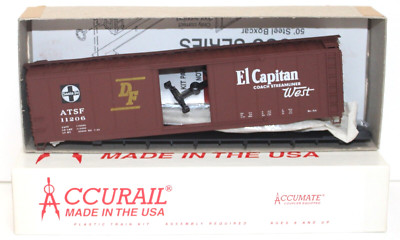 Accurail 3344 HO 50' AAR Steel Box Car Kit ATSF El Capitan 11206 NIB | eBay