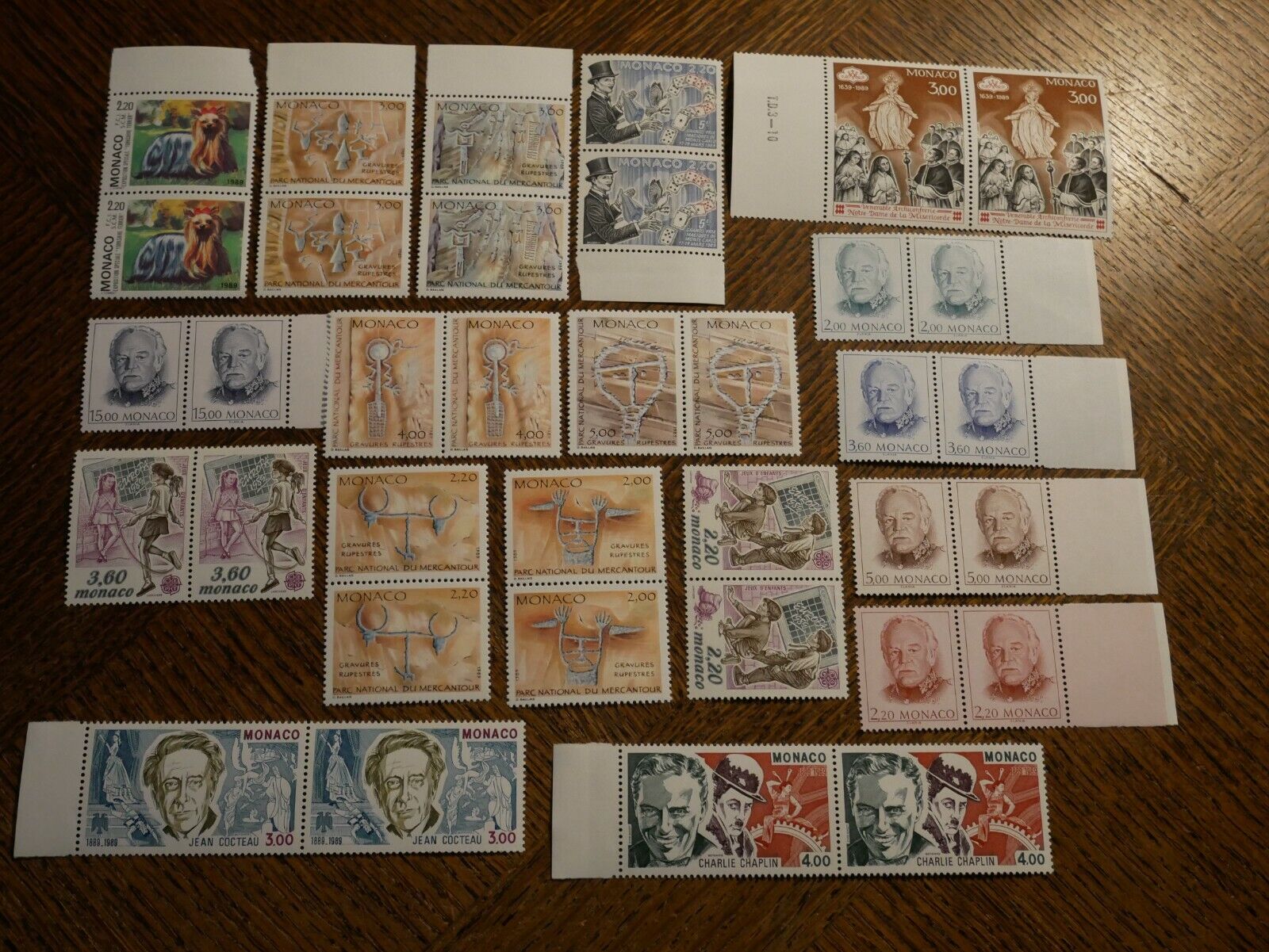 Monaco lot 36 stamps neufs ** 1989. good value