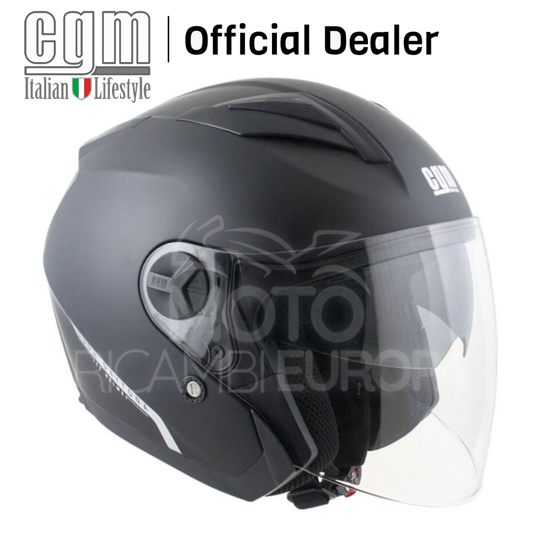 CASCO JET DOPPIA VISIERA CGM 130A DAYTONA NERO OCCHIALE INTERNO FUME A SCOMPARSA