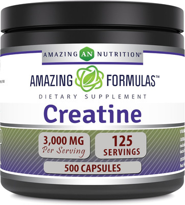 Amazing Formulas Creatine 3000Mg per Serving 500 Capsules Supplement | Non-Gmo |