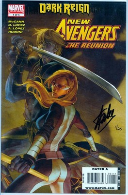 NEW AVENGERS THE REUNION #1 DYNAMIC FORCES SIGNIERT STAN LEE DF COA #1 MARVEL