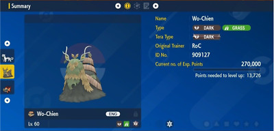 Pokemon Scarlet & Violet 6IV WO-CHIEN Max EVs