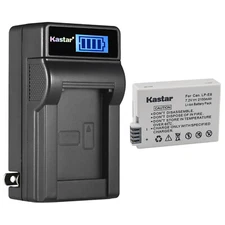 Kastar 2x LP-E8 + Charger For Canon Rebel T2i T3i T4i T5i Kiss X5 EOS 550D 650D