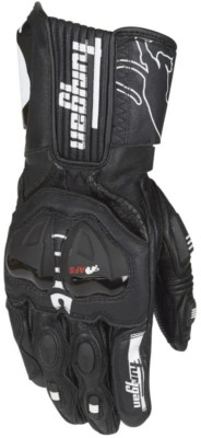 NEW Furygan AFS 19 Motorcycle Racing Gloves Small Black Leather Gauntlet