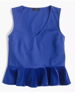 j crew velvet peplum top
