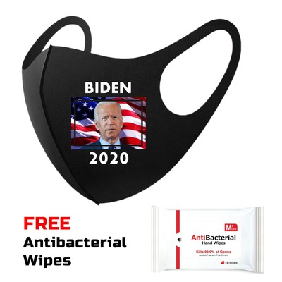 ELECTION 2020. JOE BIDEN. 3D BLACK FACE MASK. 1 Layer ...