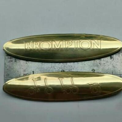 Pair Vintage Emblem Folding Bike Brompton New Placca Plakette Badge LG343