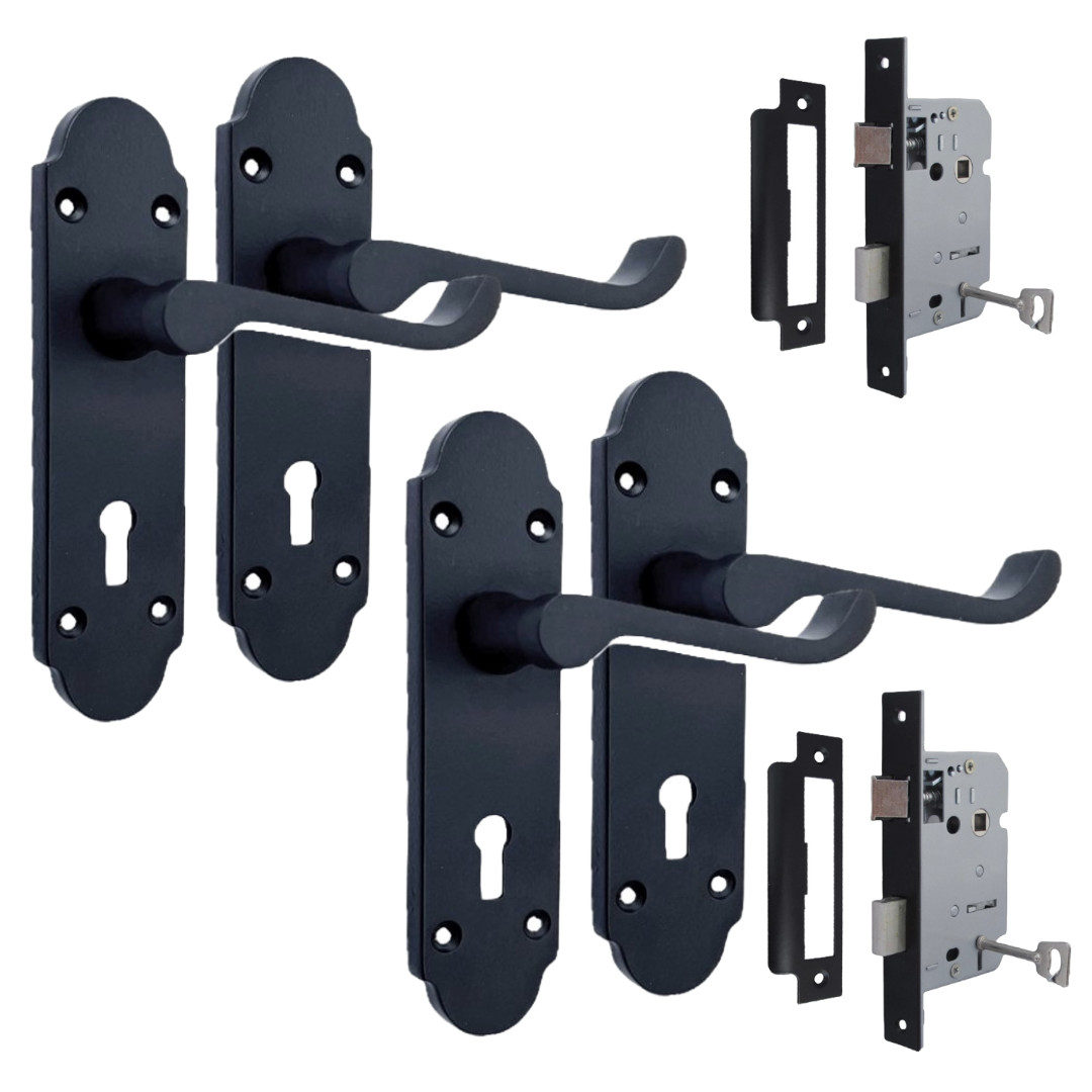 Epsom Door Handle - Matt Black Internal Door Handles - Door Handles Internal