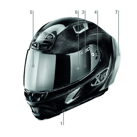 Casque Intégral Racing X-Lite Carbone X-803 RS Ultra Carbone Édition S - Photo 2/4