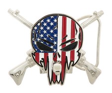 Sniper Demon Skull w/ Bottle Opener Enamel Metal Belt Buckle