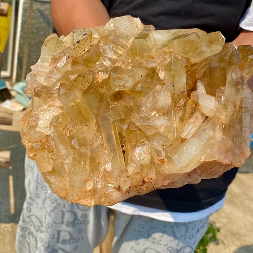 6.02LB Large Natural Citrine Cluster Mineral Specimen Quartz Crystal Healing. - Picture 7 of 22