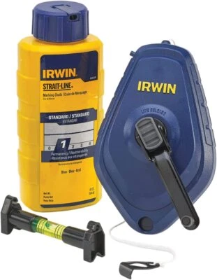 Irwin Straight Line Speedline Pro 30m Chalk Line Kit Blue Chalk & Line Level