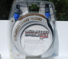 Monster Cable Prolink. Studio Pro 1000. Speaker Cable. Speak-on Connections. New