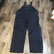 NWT Dickies Indigo Bibs Overalls Denim Workwear Carpenter 52x32