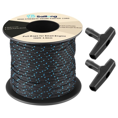 #ad 4.5Mm 100#x27; Starter Rope Pull Cord Rope for Small Engine with 2 Starter Handle $33.85