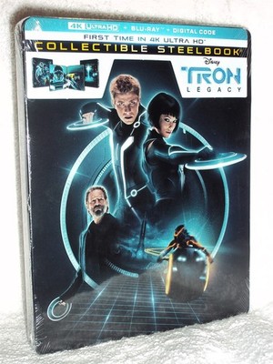 Tron: Legacy (4K/Blu-ray, 2025 STEELBOOK) sci-fi Jeff Bridges neon-lit aesthetic