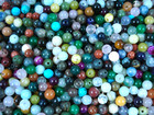 Gemstone Beads Mix 4mm Round 55pc Semi Precious DIY Earrings Bracelets Necklaces