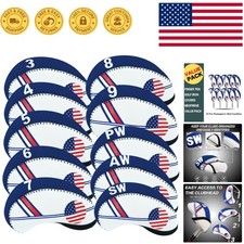 10-Piece Neoprene Golf Club Covers Set - Stylish Protection for All Irons
