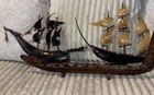 Vintage Asian Water Buffalo Horn Mast sail boats and 1  Wood Boat New Zealand — photo 3