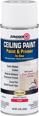 Ceiling Acrylic Paint & Primer in One, 13 Oz, Flat White