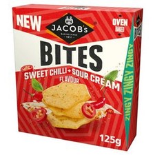*Bulk Buy Full Case* Jacob's Sweet Chilli & Sour Cream Bites, 10x125g per case,