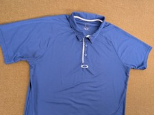 Oakley Hydrolix Men's Size Large Navy Blue Short Sleeve Polo Shirt 291