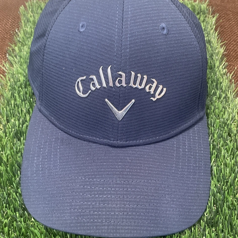 Lot Of 2 Blue, White Callaway Chrome-TaylorMade Golf Hats Strapback Great Shape - Image 3 of 4