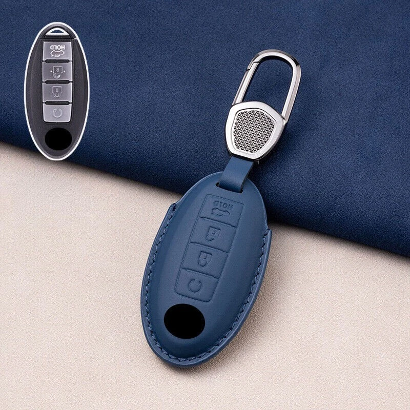 Funda de cuero genuino para llave de coche para Nissan Rogue Máxima Murano Sentra Altima Foto 4 de 4